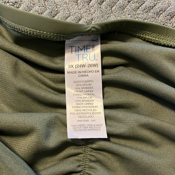 Time and Tru Women's Ruched Back Mid Rise Bikini Swim Bottom Sz 3X (24W-26W) New - Picture 10 of 12